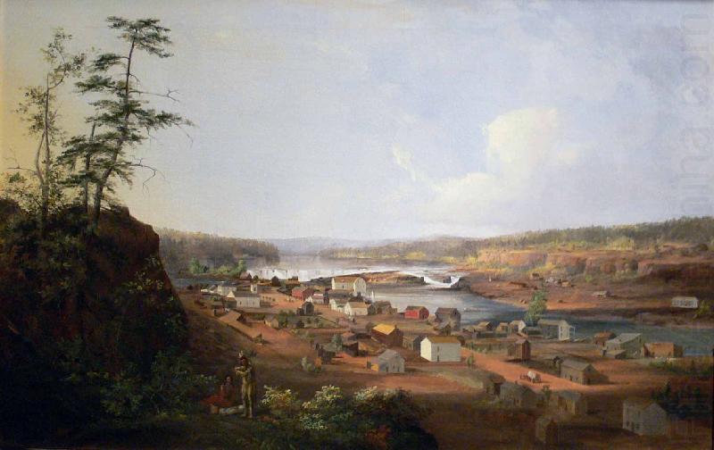 Oregon City on the Willamette River, John Mix Stanley